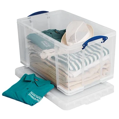 Image of Really Useful Plastic Storage Box 84 Litre Clear