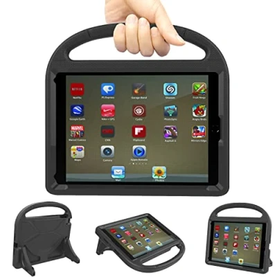 Image of TrendGate Case for New iPad 9.7 Inch 2018/2017 6th/5th Generation Lightweight Shockproof Kids Cover with Handle and Kickstand Air/iPad Air 2/iPad Pro Tablet Black
