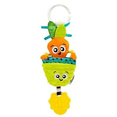 Image of LAMAZE Candy The Carrot, Mini Clip on Pram and Pushchair Newborn Baby Toy, Sensory Toy for Babies with Colours Sounds, Development Boys Girls Aged 0 Months +, Multicoloured