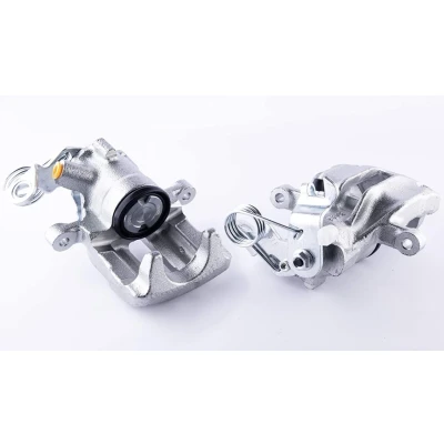 Image of 8D0615424 Brake caliper HELLA 8AN 355 783 381 Grey Cast Iron without holder AUDI: A4 B5 Saloon, Avant