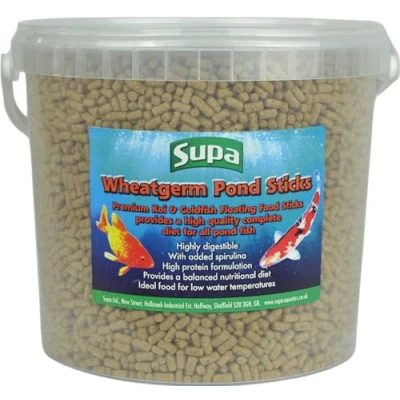 Image of Supa Wheatgerm Pond Fish Food Sticks 1.6Kg, Rich in Easily Digestible Wheatgerm, Suitable for Goldfish, Koi and all Cold water Fish, Ideal Autumn, Winter &amp; Spring time.