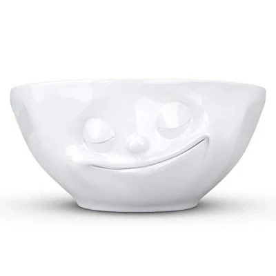 Image of FIFTYEIGHT PRODUCTS T02.04.01 Bowl Happy, Porcelain, 350 milliliters, White