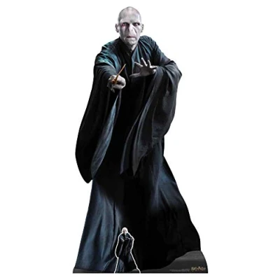 Image of STAR CUTOUTS Lord Voldemort Perfect for Fans SC1481 Must Not Be Named Lifesize Cardboard Cutout Harry Potter Party Theme Height 184cm, Solid, Regular