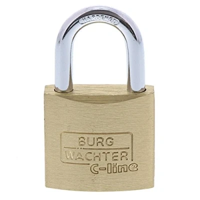 Image of Burg Wächter 222 30 Brass Padlock 30mm SB, Gold, Silver