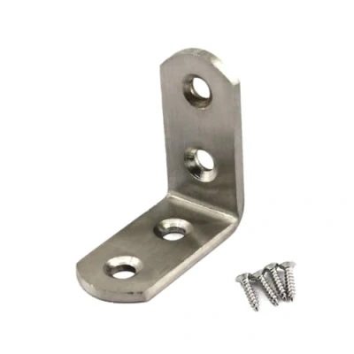 Image of (10 Pieces) 40x40x3mm Angle Connector Corner Brackets (Thickness 3mm) Stainless Steel L Shape Brace with Screws