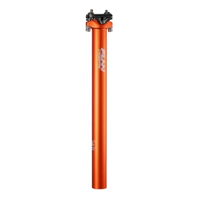 Image of Funn Crossfire Bike Seat Post, Length 350mm, Diameter 27.2mm, Aluminum Alloy AL6061, 3D Forged, One Piece Head and Shaft (Blast Orange)