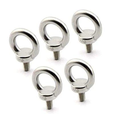 Image of VOANZO Lifting Ring Eye Bolt M8 / 0.32&quot; Marine Weight Lift Stainless Steel Male Thread Screws Bolts 5pcs
