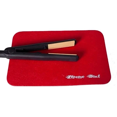 Image of Extreme Heat Protection Cerise Flat Mat Safety for GHD Hair Straighteners and Tongs etc