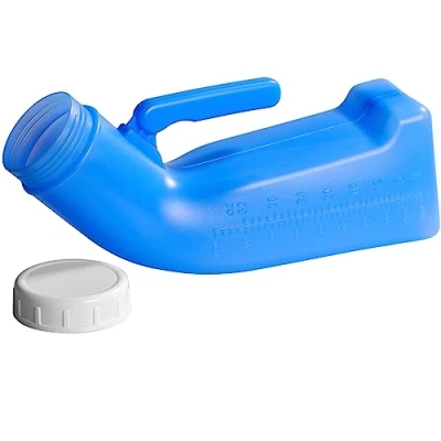 Image of Urinal Bottle Portable Toilet 1L Male Plastic Pee Urine Bottles with Lid Wee Potty for Travel Tent Camping Emergency