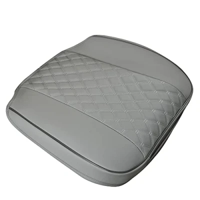 Image of Black Panther Car Seat Cover PU Leather,Full Wrapping Edge,Protector for Front Bottom (53x52 cm)(1Piece,Grey)
