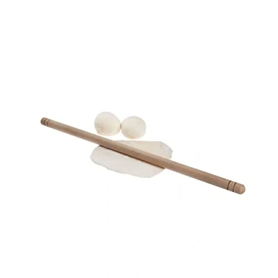 Image of DESTALYA Wood Rolling Pin for Baking, 48 cm Wooden Roller Dough, Pastry, Pizza, Pasta, Bread, Cookie, Pie, Clay, Essential Kitchen Utensil