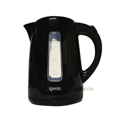Image of Igenix IG7205 Cordless Electric Jug Kettle, Rapid Boil and Removable, Washable Filter for Easy Cleaning, 3000 W, 1.7 liters, Black