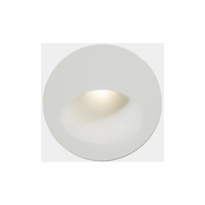 Image of Bat Outdoor LED Recessed Wall Light Round White IP65 2.2W 3000K