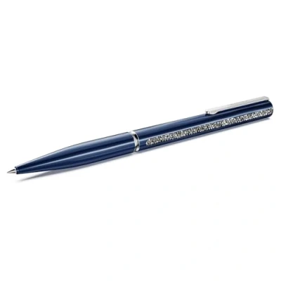 Image of Swarovski Crystal Shimmer Glide ballpoint pen, Blue, Blue lacquered, Chrome plated