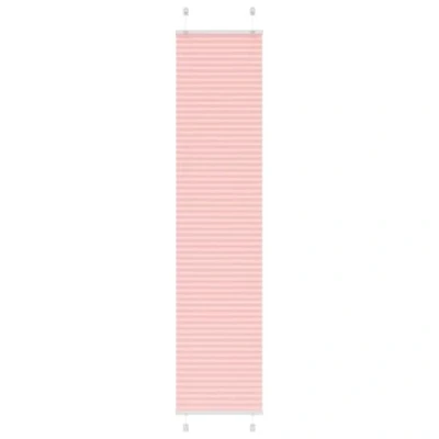 Image of vidaXL Pleated Blind Pink 45x200 cm Modern Polyester Window Covering with Privacy &amp; Sun Protection