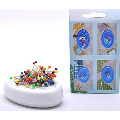 Image of Trimz Magnetic Pin Cushion, White, 12 x 8 3 cm