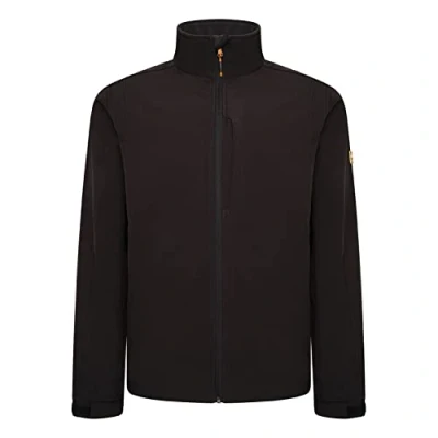 Image of JCB Workwear Trade Softshell Jacket Fleece Mens Full Zip Zipped Side Pockets Adjustable Hem &amp; Cuffs Polyester Black Size XXL