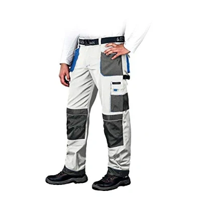 Image of LEBER&amp;HOLLMAN LH FMN T_WSN48 Formen Protective Trousers, White Gray Blue, 48 Size