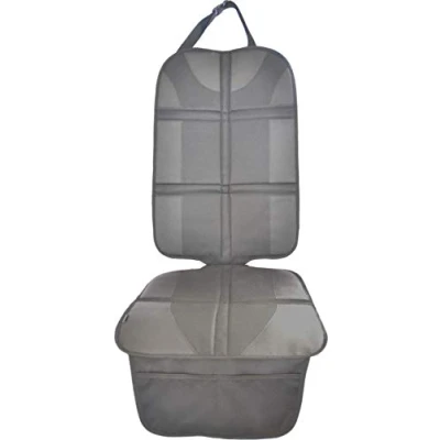 Image of MyHappyRide Car Seat Protector Grey (Premium Royal Oxford Material) Isofix Protects Upholstery From Baby/Toddler Seats Water Resistant, Padded, With Storage Pockets Universal Fit