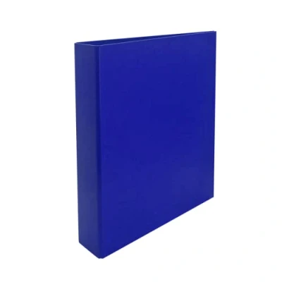 Image of Raylu Paper® 4 x D Ring Binder 40mm A4 with Rings for Document Storage, Size 33.5cm High 26cm Wide and 6cm Spine (Dark Blue)
