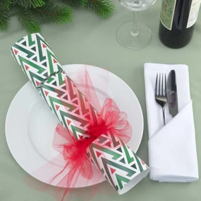 Image of Geometric Christmas Tulletastic Cracker Making Kit Makes 6 Large Crackers