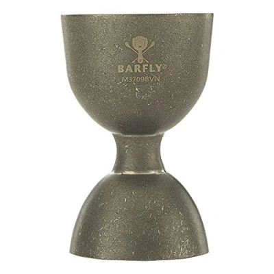 Image of Barfly M37098VN Heavy Duty Straight Rim Bell Jigger, Stainless Steel, 50 milliliters, Vintage