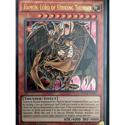 Image of YuGiOh : DUSA EN097 1st Ed Hamon, Lord of Striking Thunder Ultra Rare Card ( Duelist Saga Yu Gi Oh! Single )