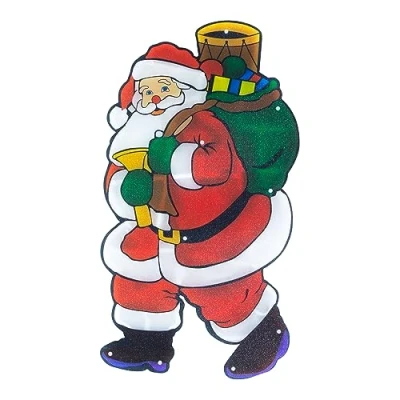 Image of Christmas Workshop Santa Silhouette Window Light with Timer