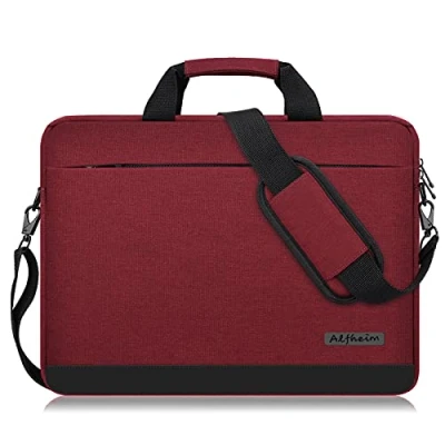 Image of Alfheim Laptop Bag with Shoulder Strap 15/15.6/16 Inch Men Women Lightweight Waterproof Soft Computer Briefcase for Business Work Notebook Ultrabook Compatible Macbook Air