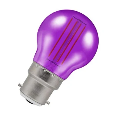 Image of Crompton LED Filament Round 4.5W Purple BC B22d