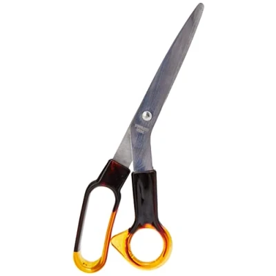 Image of Sister Hand Ground &amp; Polished Sidebent Shears Scissors with Two Tone Acrylic Handle, 8.5 Inch, Stainless Steel, 21.5 x 8 1.5 cm
