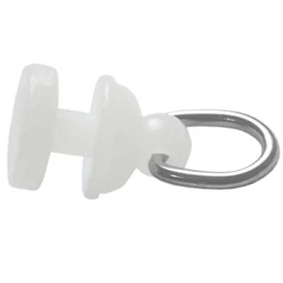 Image of 140 Pieces White Curtain Track Rollers Pulleys,Plastic Hooks Gliders (Type A)