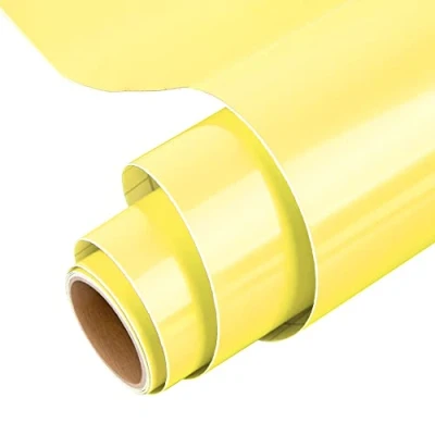 Image of Permanent Vinyl for Cricut, 12&quot; x 5 Ft Yellow Roll Silhouette &amp; Cameo, Mug, Cup, Window Home Decal, and other DIY projects