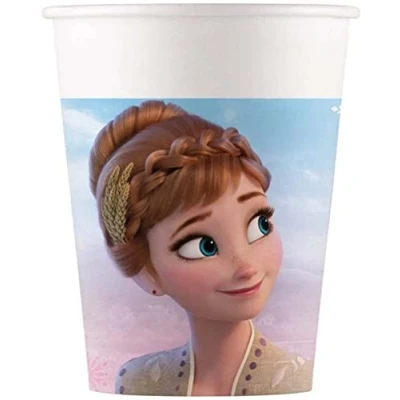 Image of Procos 93839 Frozen 2 Wind Spirit, 200 ml, Pack of 8, FSC Disposable Cups, Paper Birthday, Theme Party, Multi Colour