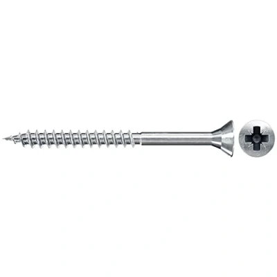 Image of fischer Chipboard Screws 4.5 x 45 cm Countersunk Head Blue Galvanised Partial Thread P