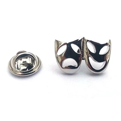 Image of Theatre Masks COmedy &amp; Tragedy Lapel Pin Badge X2AJTP194