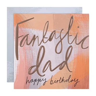 Image of Hallmark Birthday Card for Dad, Contemporary Embossed Text Design