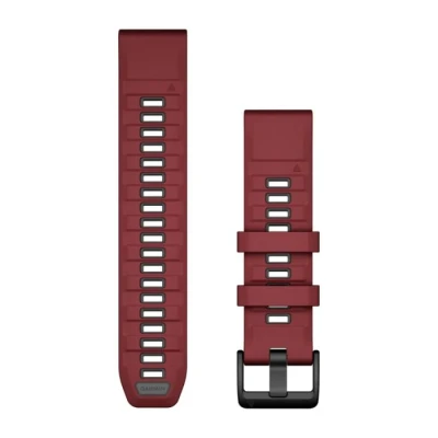 Image of Garmin QuickFit® 22 Silicone Strap Unisex Red Watch Accessory for Runners