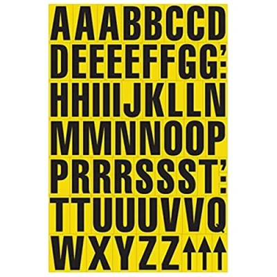 Image of Yellow Magnetic Mixed Letters 43mm High