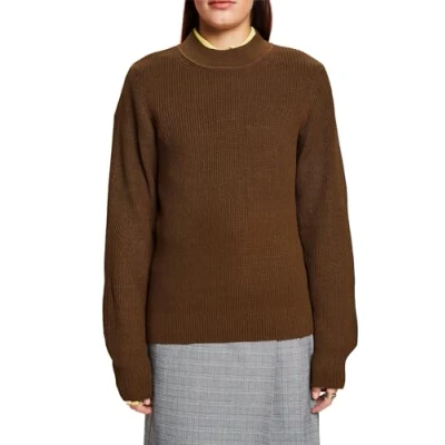 Image of ESPRIT Women&#039;s 103EE1I342 Pullover Sweater, 350/KHAKI Green, L
