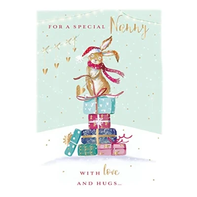Image of The Wildlife To A Special Nanny Love &amp; Hugs Christmas Card Xmas Greeting Cards X14856GH