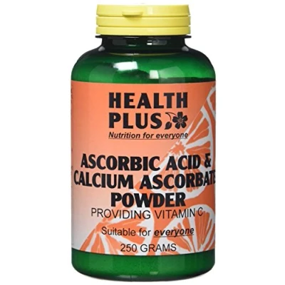 Image of Health Plus Ascorbic Acid &amp; Calcium Ascorbate Powder Vitamin C Supplement 250g