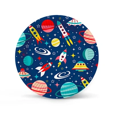Image of PAW Paper Plates (23 cm) I 8 Pieces Colourful Disposable Ideal for Weddings, Communions, Parties, Birthdays Printed with Water Based Inks Colour: Space