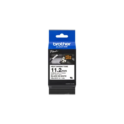 Image of Brother Genuine Pro Tape HSe 231E Heat Shrink Tubing Black on White