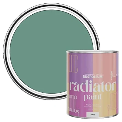 Image of Rust Oleum Green Heat Resistant Radiator Paint in Matt Finish Wanderlust 750ml (SHDRCT1203)