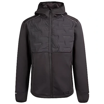 Image of Trespass Mens Hooded Activewear Faux Down Jacket With Zipped Pockets Bolfort