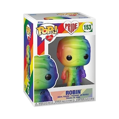 Image of Funko POP! Heroes: DC Pride Robin Comics Collectable Vinyl Figure Gift Idea Official Merchandise Toys for Kids &amp; Adults Comic Books Fans Model Collectors and Display