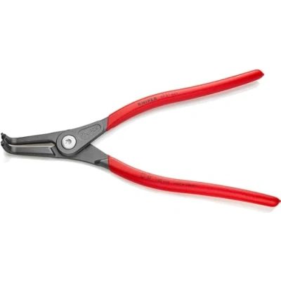 Image of Knipex Precision Circlip Pliers for external circlips on shafts grey atramentized, with non slip plastic coating 305 mm 49 21 A41