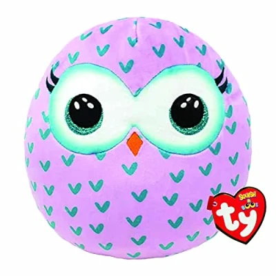 Image of TY Winks Owl Squish a Boos 10&quot; Beanie Baby Soft Plush Toy Collectible Cuddly Stuffed Teddy