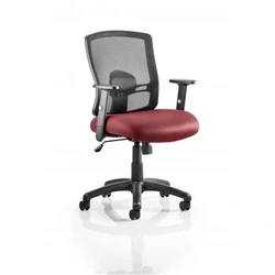 Image of Portland Task Operator Bespoke Colour Airmesh Seat Ginseng Chilli